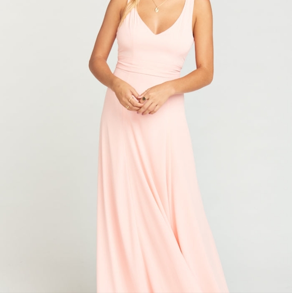 Show Me Your MuMu - Jenn Maxi Dress, Frosty Pink Crisp - Picture 4 of 5